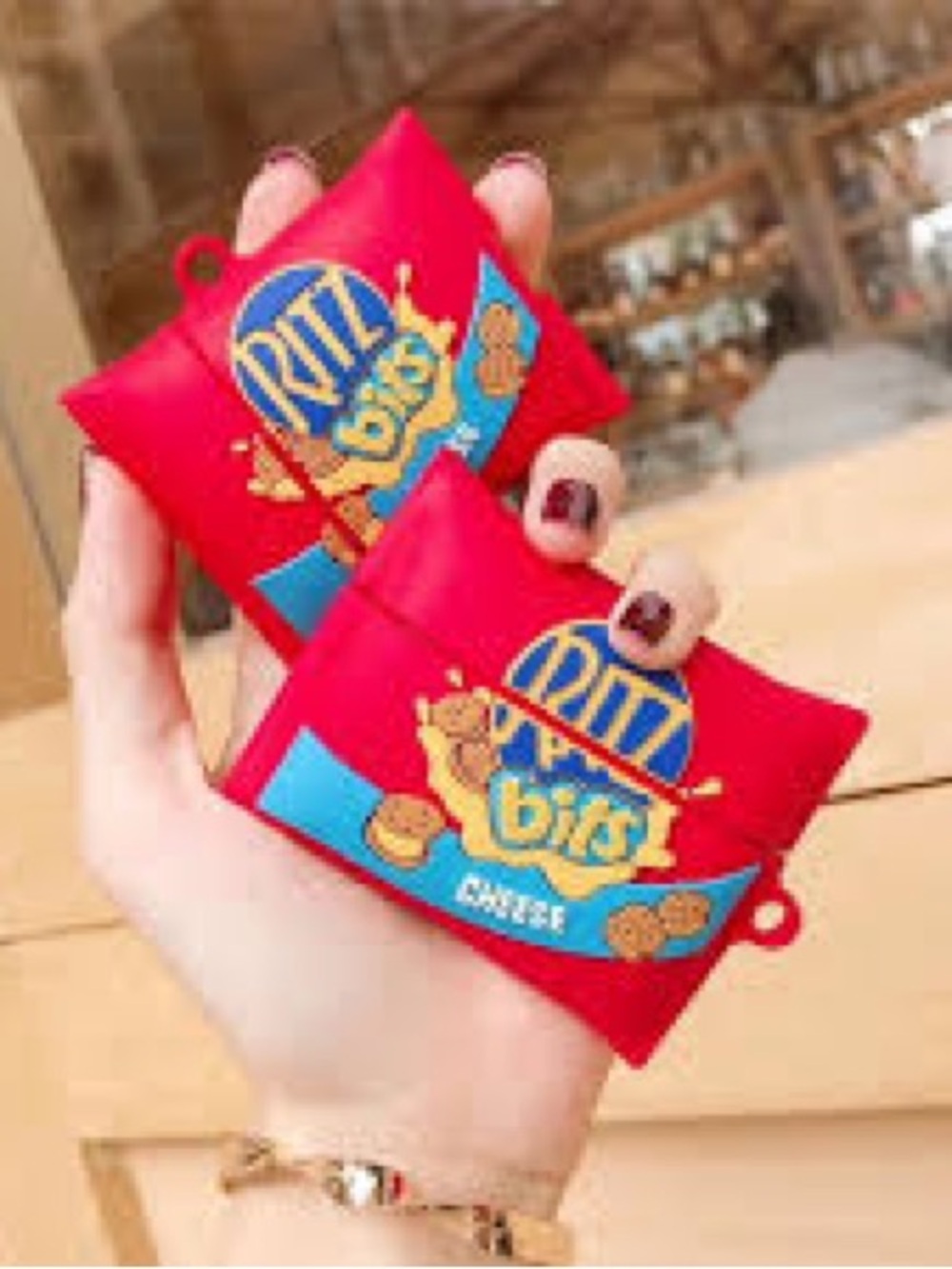 Ritz Bits Red Silicone Phone Case - Novelty Snack Pack Design